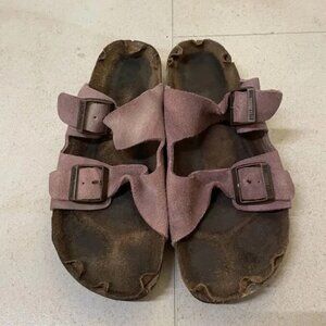 STILLZ × Jose Wong Suede Sandals – Dusty‑Rose  Size 10